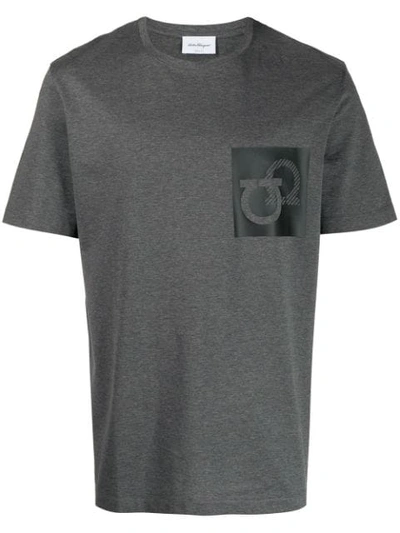 Shop Ferragamo Gancini T-shirt In Grey