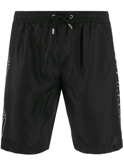 Shop Philipp Plein Logo Swim Shorts In Black