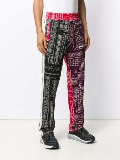 Shop Palm Angels Bandana Print Track Pants In Purple ,black