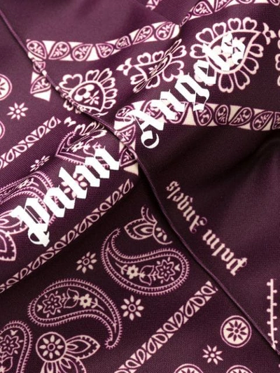 Shop Palm Angels Bandana Print Track Pants In Purple ,black