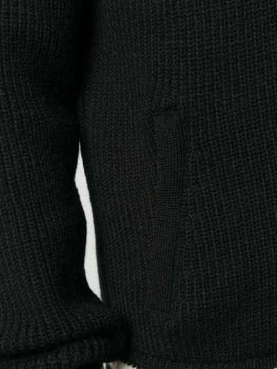 Shop Dolce & Gabbana Logo Waffle Knit Cardigan In Black