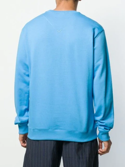 Shop Kenzo Logo Sweatshirt In Blue