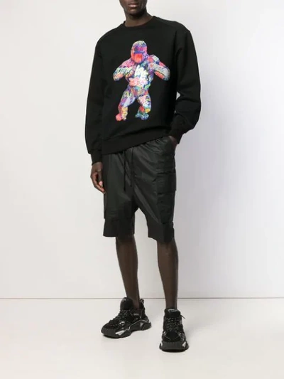 Juunj Juun.j Printed Sweatshirt - Black In Black