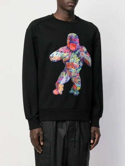 Juunj Juun.j Printed Sweatshirt - Black In Black