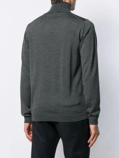 Shop Roberto Collina Roll Neck Sweater In Grey