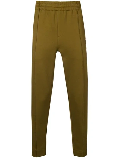 Shop Ami Alexandre Mattiussi Trackpants With Ami Heart Patch And Zipped Pockets And Hem In Green