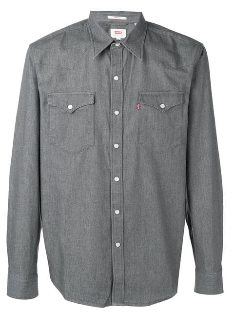 levi's barstow western shirt grey