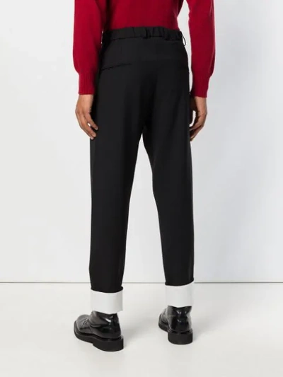 Shop Maison Flaneur Pleated Tailored Trousers In Black