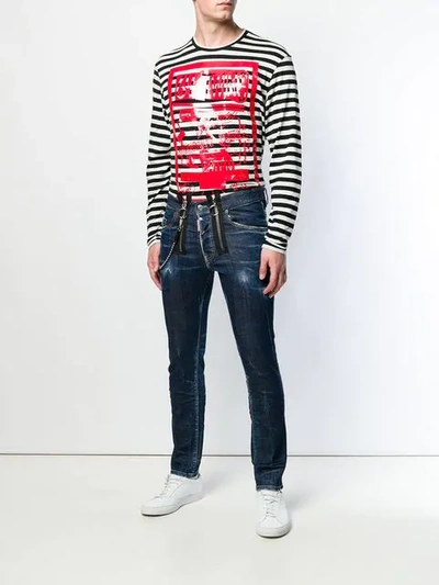 DSQUARED2 SKATER SKINNY JEANS - 蓝色