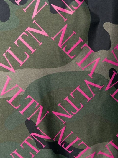 Shop Valentino Vltn Camouflage Jacket In Green