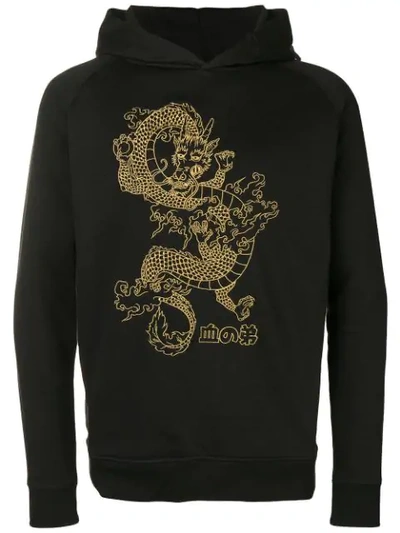 Shop Blood Brother Watatsumi Embroidered Hoodie In Black