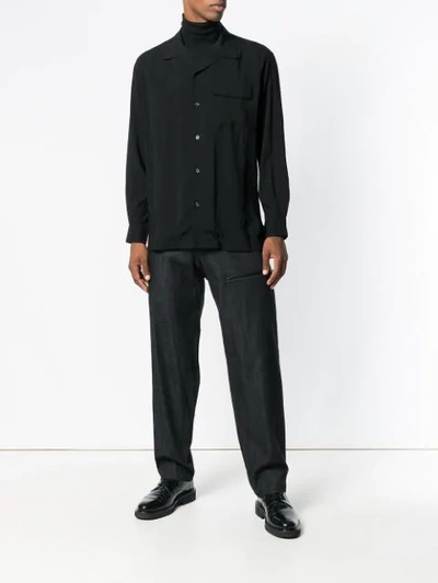 Shop Yohji Yamamoto Hose Mit Lockerem Schnitt In Black