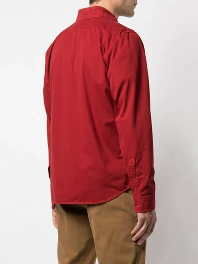 Shop Aspesi Worker Shirt In Red