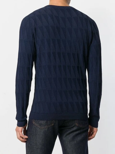 Shop Giorgio Armani Perfectly Fitted Sweater In Blue