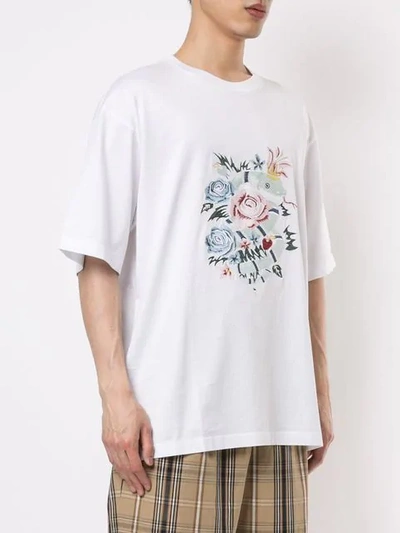 A(LEFRUDE)E 刺绣T恤 - 白色