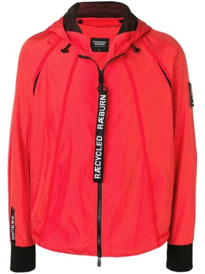Shop Raeburn Lightweight Hooded Jacket In Red
