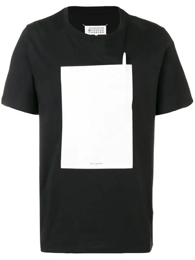Shop Maison Margiela T-shirt Mit Logo-print In Black