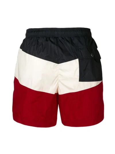 Shop Moncler Colour Block Swim Shorts In 741 Multicolor