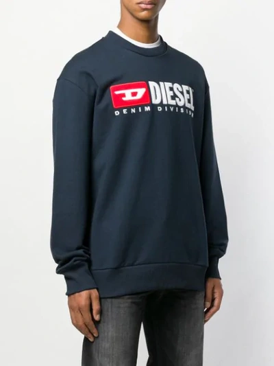 Shop Diesel Crew-neck 90's Sweatshirt In Blue