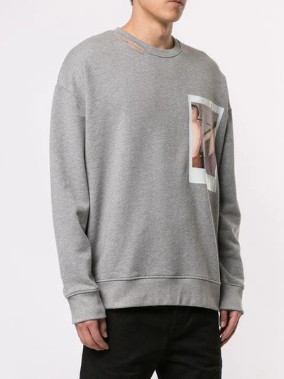 Shop N°21 Polaroid Picture Sweater In Grey