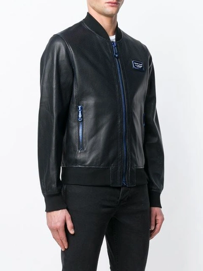 Shop Philipp Plein Bomber Jacket In Black