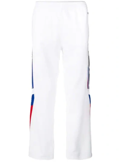 Shop Champion Logo Panelled Track Trousers In Ww001 Wht Htr Bai