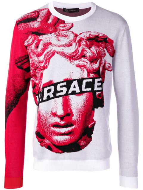 white versace jumper