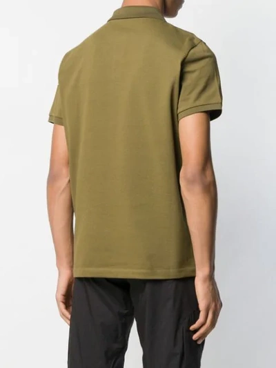 Shop Moncler Logo Sleeve Polo Shirt In Green