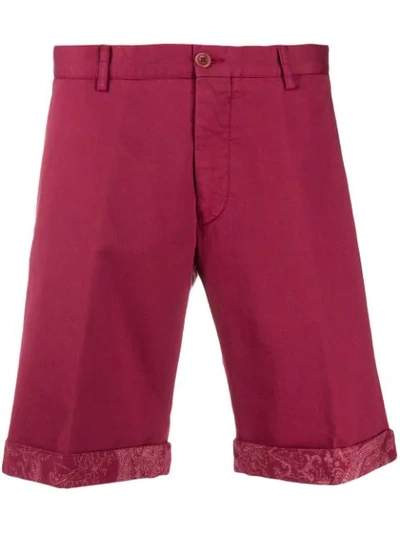 Shop Etro Classic Chino Shorts - Red