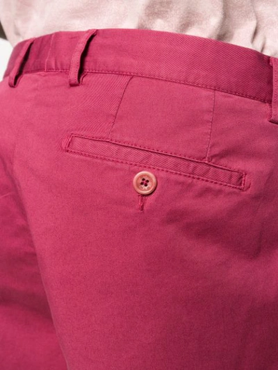 Shop Etro Classic Chino Shorts - Red