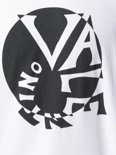 Shop Valentino Spiral Logo Print T-shirt In White