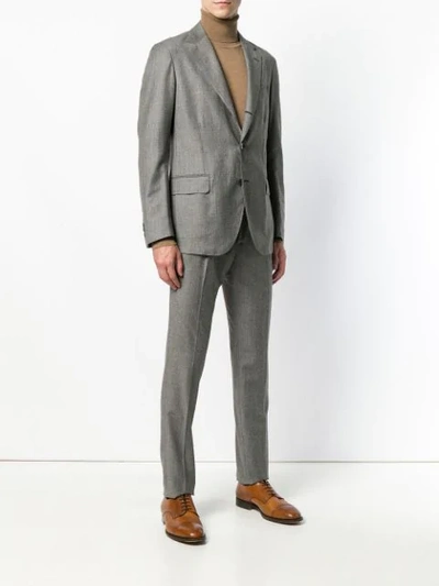 Shop Tombolini Woven Formal Suit In Grey