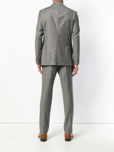 Shop Tombolini Woven Formal Suit In Grey