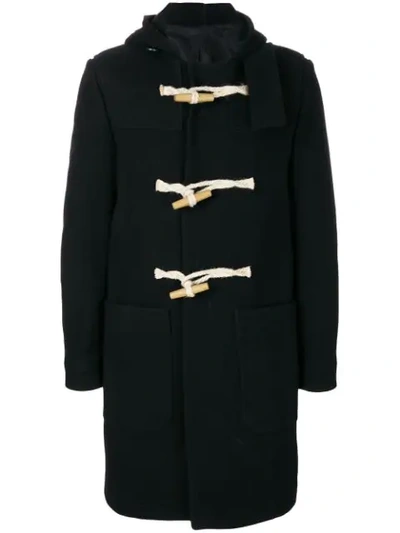 Shop Ami Alexandre Mattiussi Duffle Coat In Black
