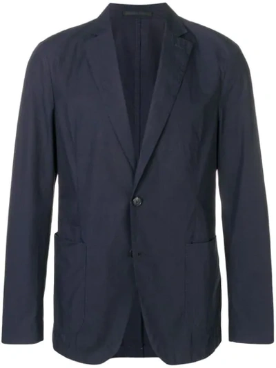 Shop Z Zegna Two Button Blazer In Blue