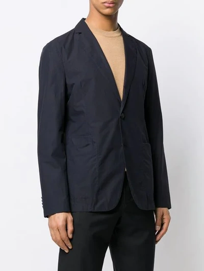 Shop Z Zegna Two Button Blazer In Blue