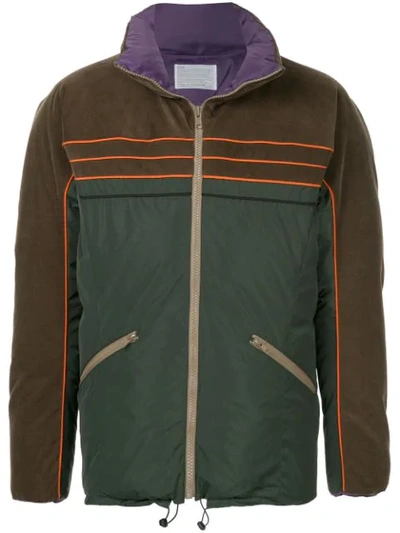 Shop Kolor Colour Block Lightweight Jacket - Multicolour