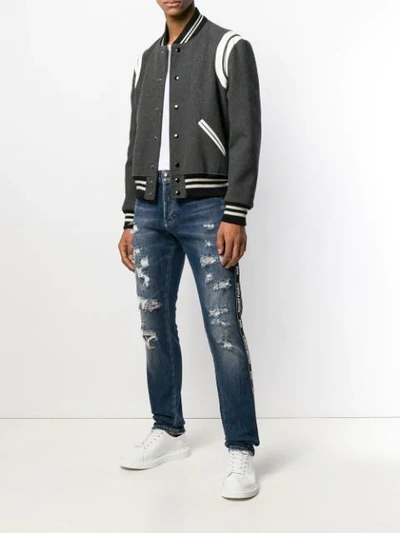 Shop Philipp Plein Distressed Skinny Jeans In 14kb Brooklyn