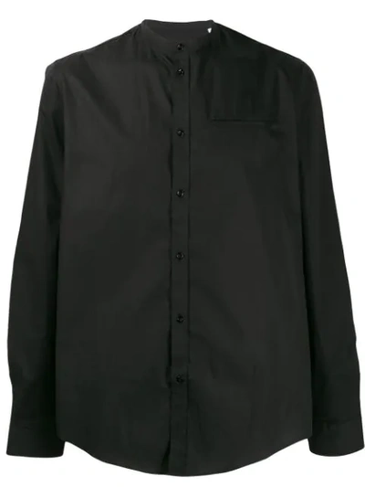 Shop Dondup Mandarin Collar Shirt - Black