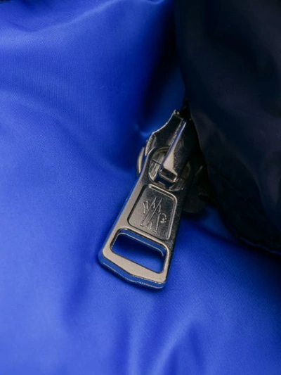 Shop Moncler Hooded Padded Gilet In Blue