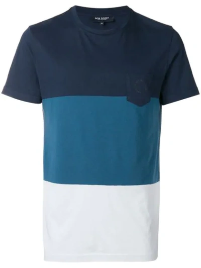 Shop Ron Dorff Panelled T-shirt - Blue