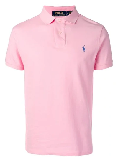 Shop Polo Ralph Lauren Slim-fit Polo Shirt In Pink