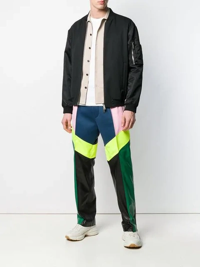 DSQUARED2 COLOUR BLOCK TROUSERS - 黑色