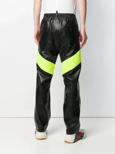 DSQUARED2 COLOUR BLOCK TROUSERS - 黑色