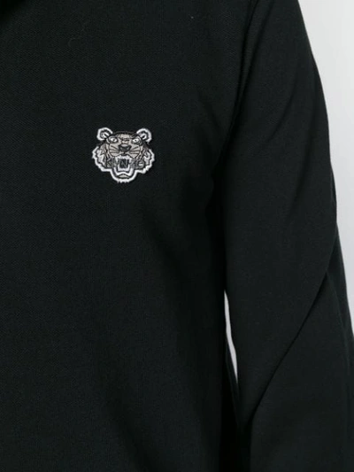 Shop Kenzo Mini Tiger Polo Shirt In Black
