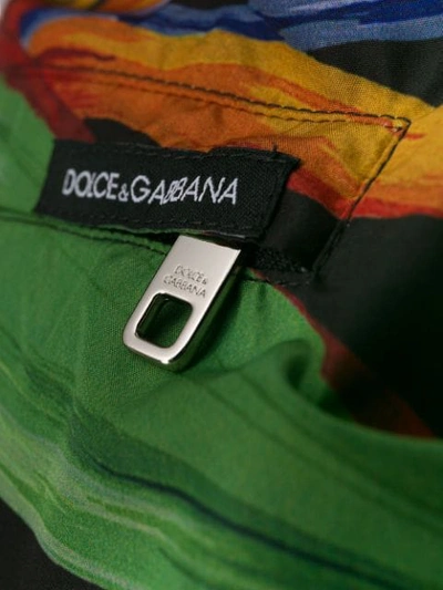 Shop Dolce & Gabbana Jungle Print Swim Shorts In Green