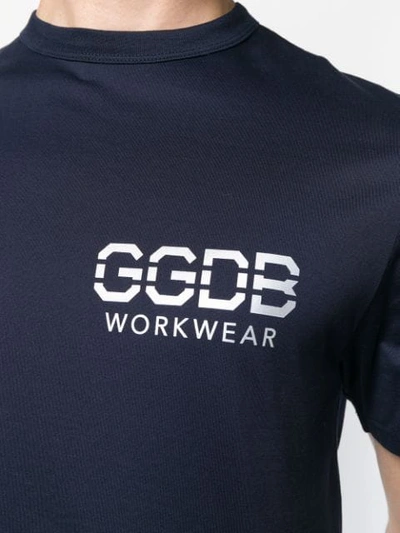 Shop Golden Goose Logo T-shirt In Blue
