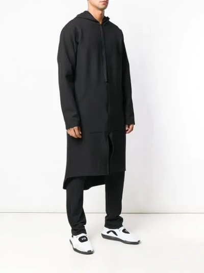 Shop Alchemy Hooded Midi Coat In Black