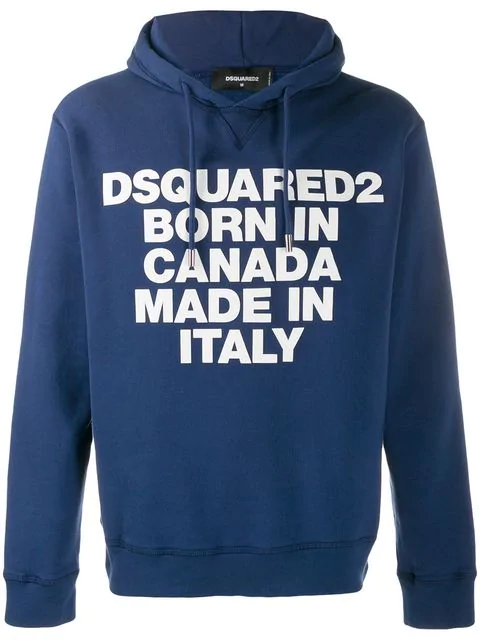 dsquared hoodie blue