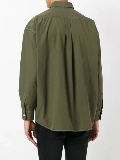 Pre-owned Romeo Gigli Vintage Oversized Shirt In Green